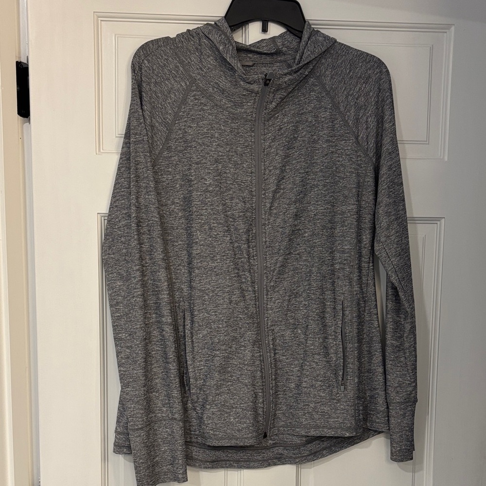 Gray Zip-Up Hoodie